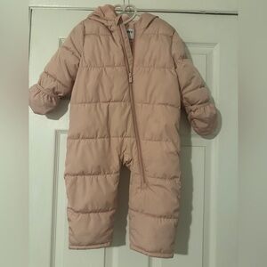 Old Navy Pink Puffer Snowsuit 18-24 months
